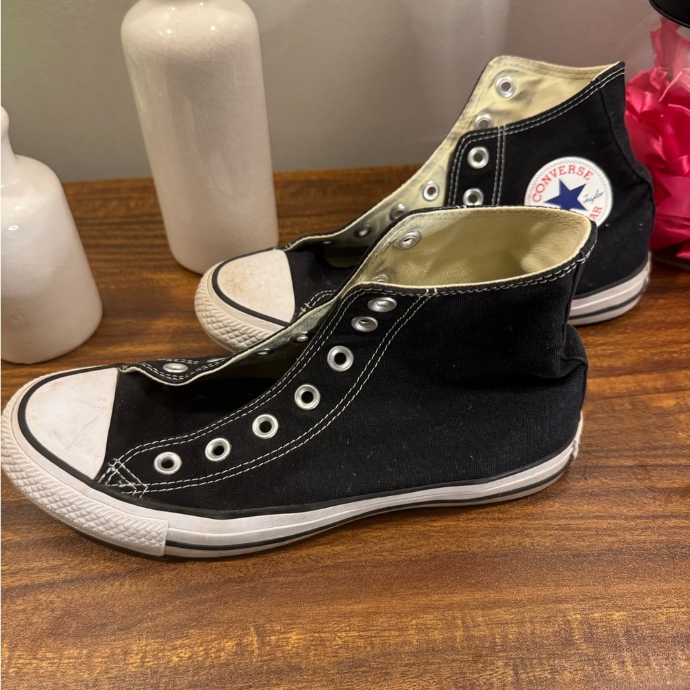 Converse high tops. Black. Womens sizes size 8.